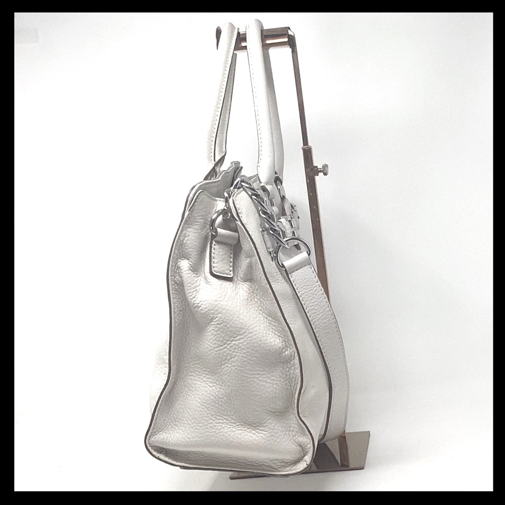 MICHAEL KORS Hamilton Large EW Tote Soft Pebbled Leather Color: Vanilla - Picture 8 of 16